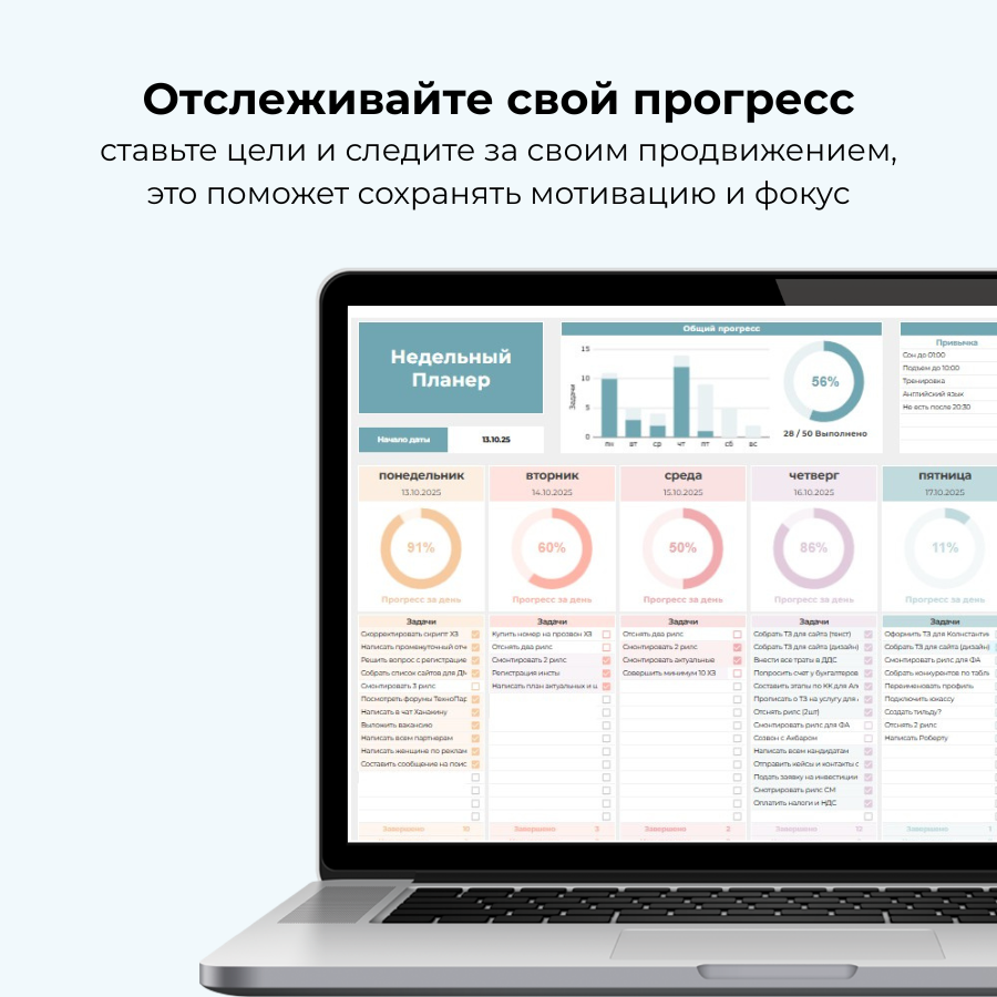 Недельный планер, классический